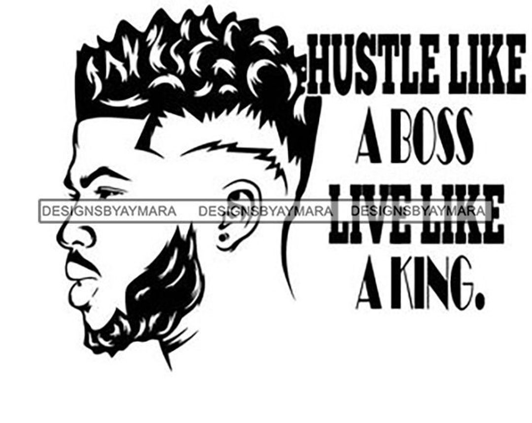 Beard Man King Life Respect Quotes Boss Kingdom Afro Hair Etsy
