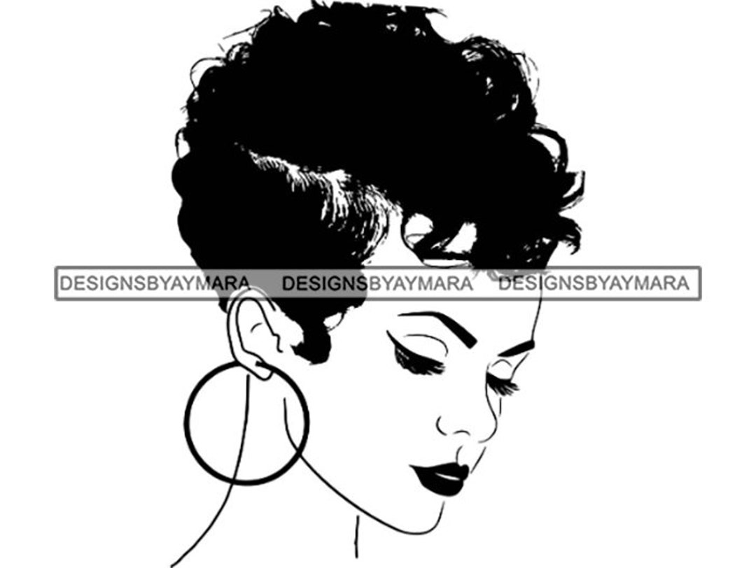 Latina Woman Svg Princess Queen Afro Hair Beautiful African American ...