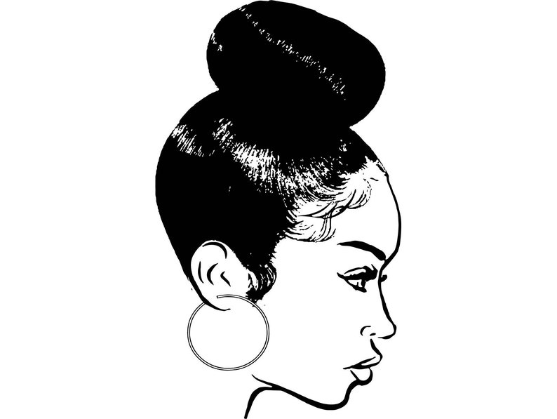 Download Afro Bun Afro Woman svg Princess Queen Hair Beautiful ...