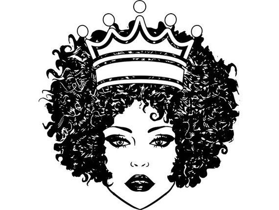 Download Afro Woman svg Princess Queen Afro Hair Beautiful African ...