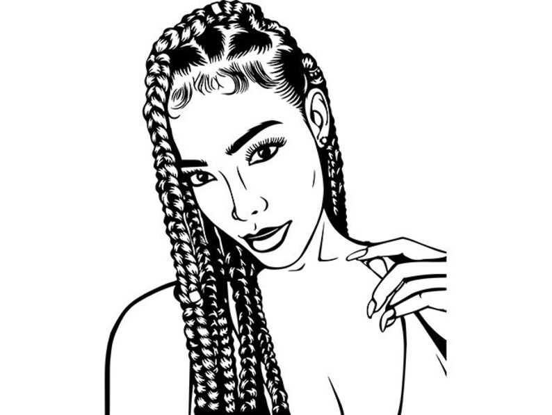 Download Afro Woman SVG Dreads Nubian Princess Queen Hair Beautiful ...
