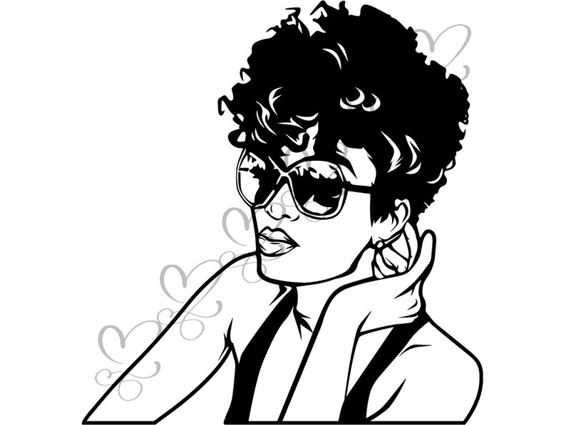 Download Sexy Afro Diva SVG Nubian Queen Woman Beautiful African | Etsy