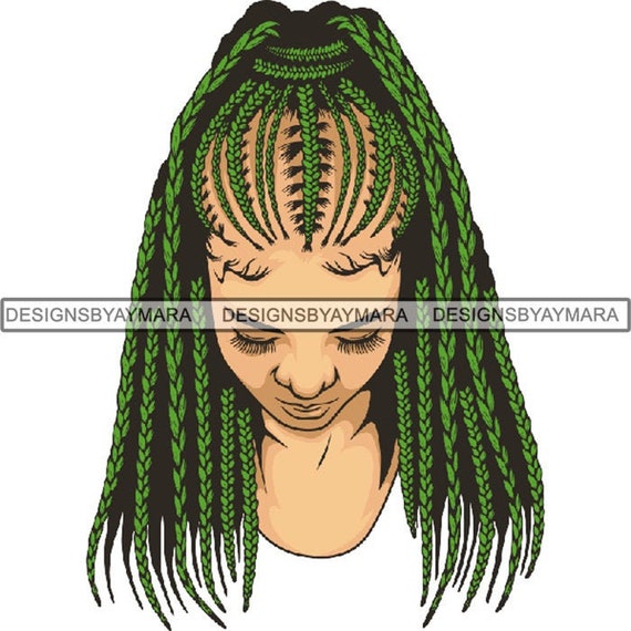 Black Woman Png Braids Locs Dreads Hairstyle Beauty Salon Nubian Melanin Queen Diva Female Jpg Png Vector Clipart Not For Cutting