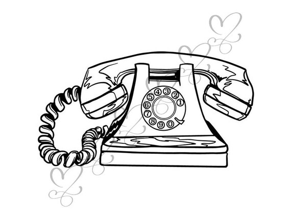 Telephone Retro Style Old Fashioned Antique Connection Etsy