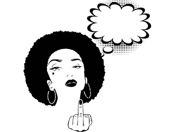 Queen Woman Bad Ass Gangster Ghetto Afro Hair Nubian Princess Etsy