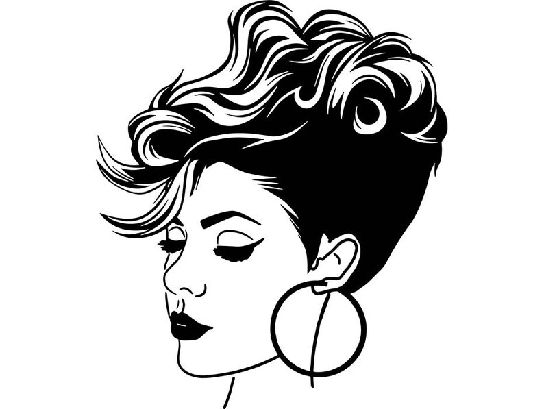 Download Woman Face svg Classy Pretty Nubian Queen Natural Hair ...