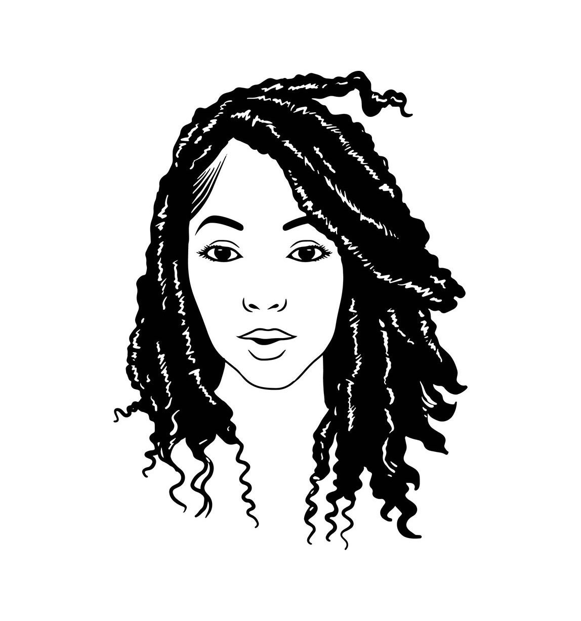 Download Afro WomanSVGDreads Nubian Princess Queen Hair Beautiful ...