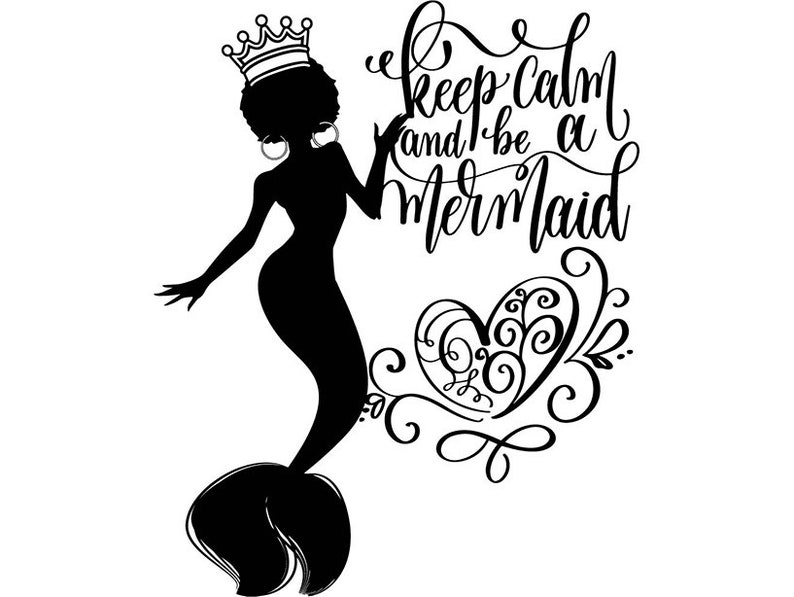 Download Black Mermaid Queen Woman Nubian Princess Silhouette ...