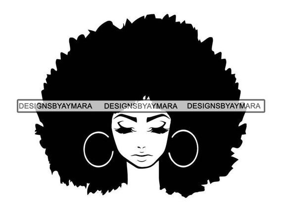 black girl  svg for cricut eps dxf png pdf svg Princess Queen Hair Beautiful African American Female Lady