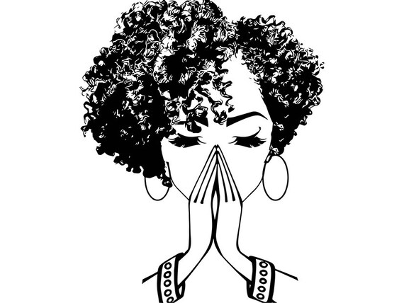 Download Black Women Praying Nubian Princess Queen Afro Hair African | Etsy