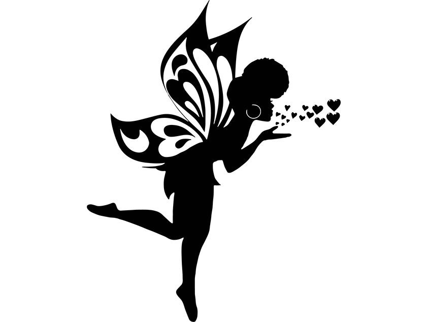 Download Black Fairy Woman Silhouette Beautiful Glamour Classy Lady ...