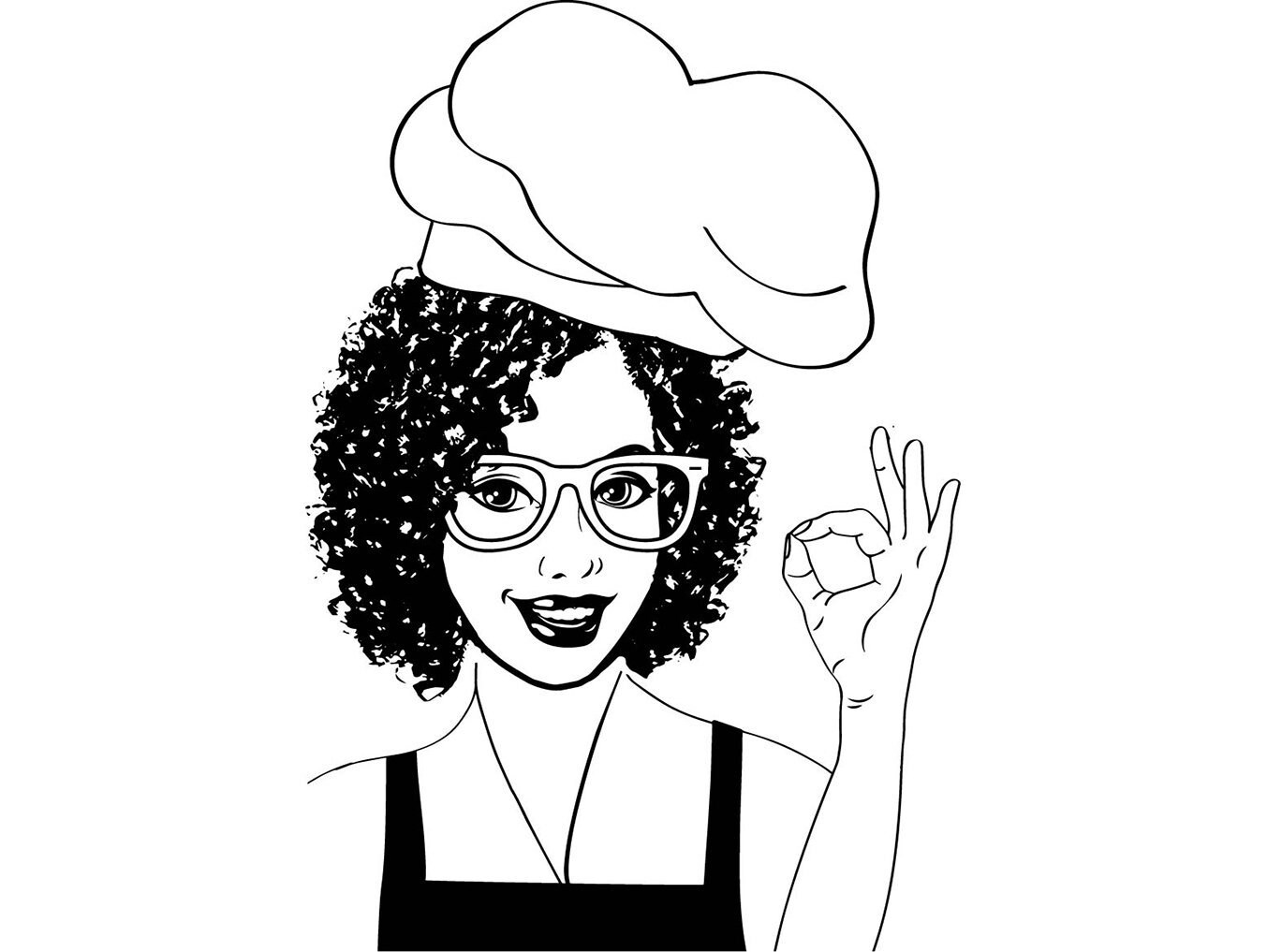 Download Black Latina Woman Chef Curly Afro Hair Nubian Princess ...