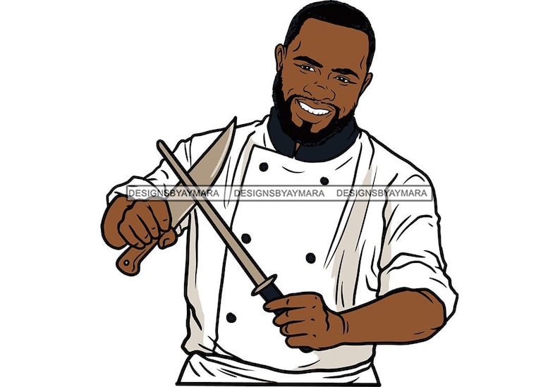Afro Black Man Chef Kitchen Culinary Male Cooking Cook Cuisine | Etsy