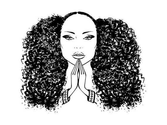 Download Black Women Praying God Nubian Diva Queen Afro Puff ...
