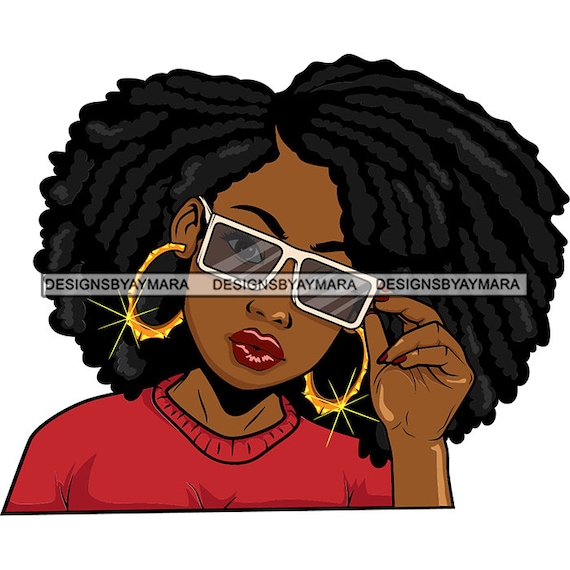 Afro Lola Diva Queen Boss Lady Glasses Black Woman Glamour Etsy