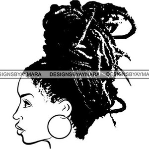 Afro Vrouw Dreads Nubian Princess Queen Hair Beautiful African American Female Lady SVG . Eps. PNGVectorClipart Digital Cricut Cut Cutting