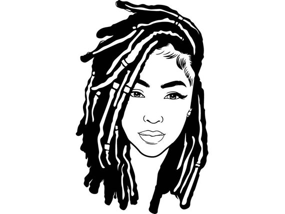 Afro Woman Dreads Hairstyle Nubian Diva Princess Queen African American Female Svg Eps Png Vector Clipart Digital Circuit Cut Cutting