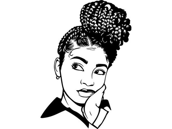 Download Afro Woman SVG Dreads Nubian Princess Queen Hair Beautiful ...