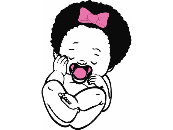 Afro Little Girl Newborn Afro Hair Style Ethnicity Etsy