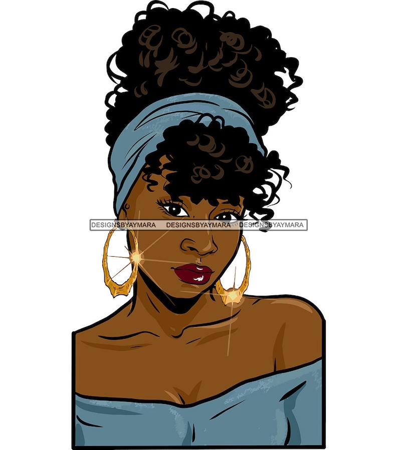 Afro Lady Bamboo Earrings Hair Accessories Beautiful Black Etsy