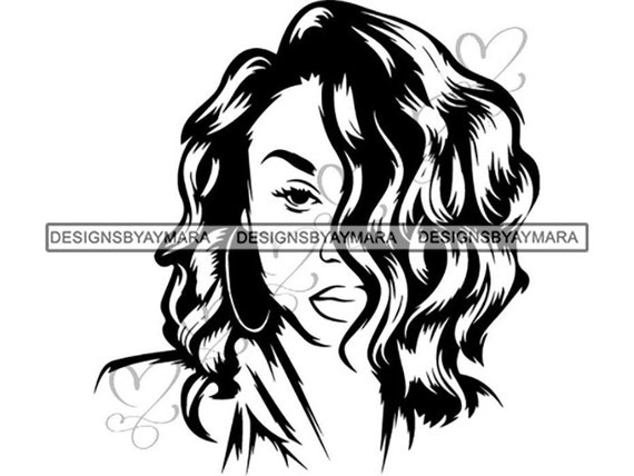 Download Pretty Woman Svg Nubian Queen Diva Afro Hair Beautiful African Etsy