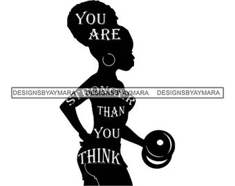 Strong Afro Woman Cites Fitness Nubian Queen Afro Hair Beautiful Female Lady SVG . Eps. PNG Vector Clipart Digital Cricut Cut Cutting
