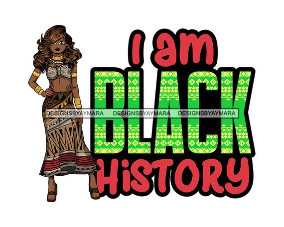 Afro Lola Black History Month Quotes February Celebration Proud Roots African American Woman SVG JPG PNG Clipart Vector Cricut Cut Cutting