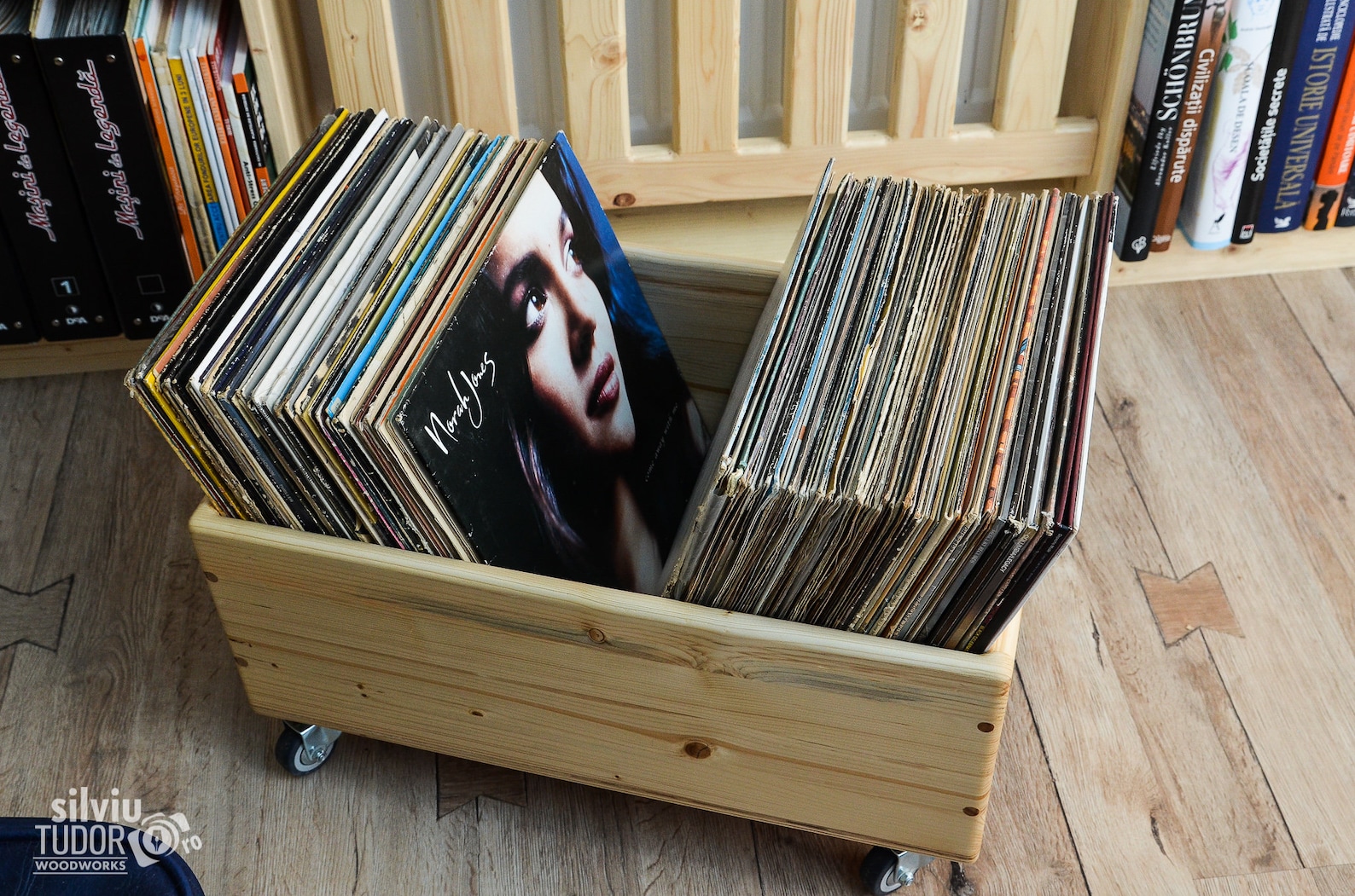 Vinyl Record Storage LP Crate Storage Vinyl Box Wooden Etsy