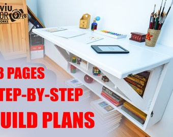 DIY Floating Wall Desk Build Plans with Step-by-Step Instructions for a Space-Saving Workstation