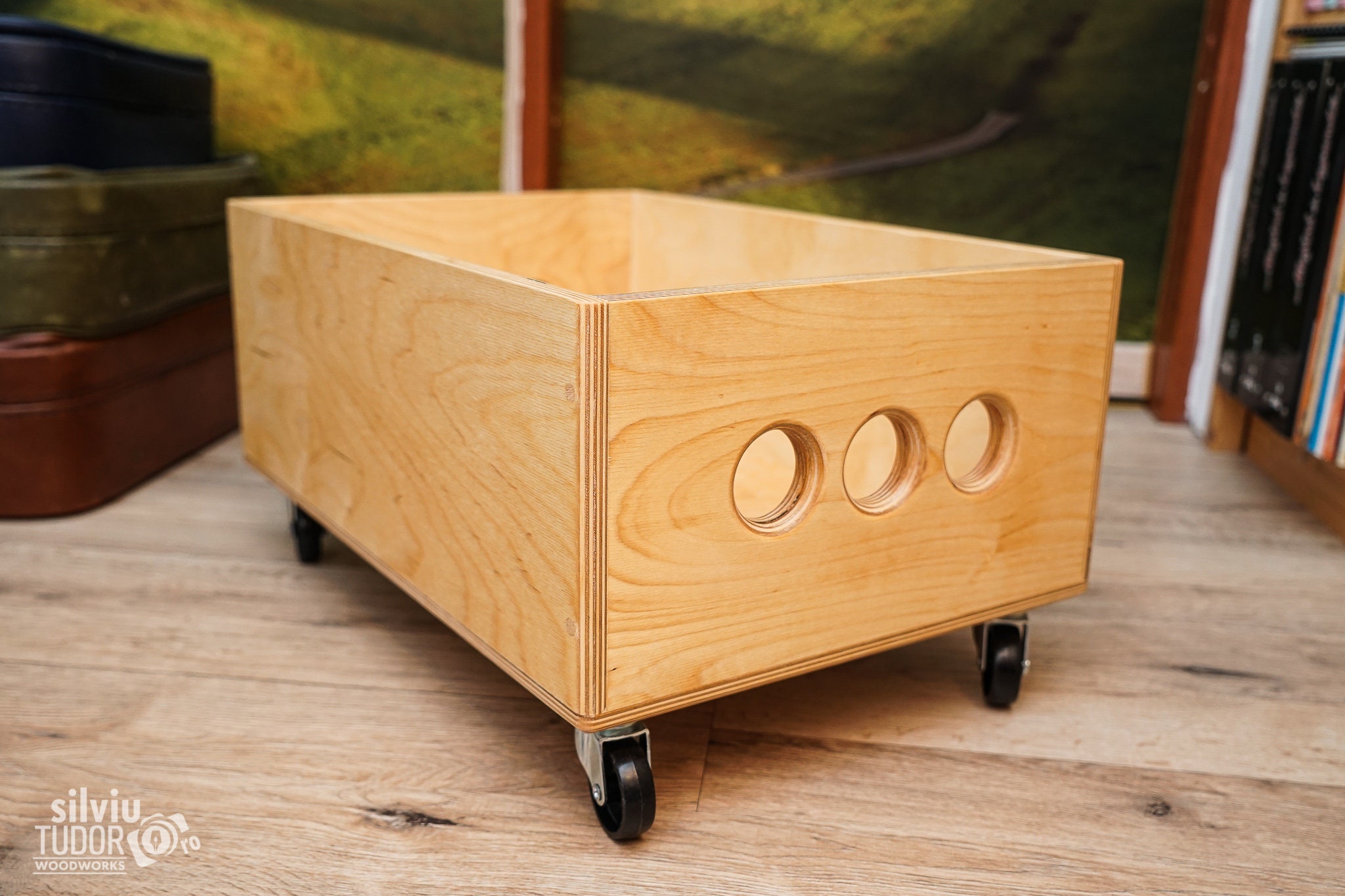 Vinyl Record Storage LP Crate Storage Vinyl Box Wooden Etsy