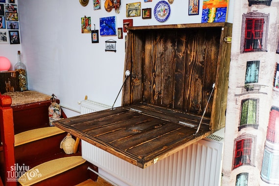 Rustic Wall Desk Escritorio Rustico Escritorio De Pared Etsy