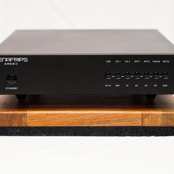 Plateforme d'isolation DAC | Support anti-vibration | Fait à la main à partir de bois massif | Parfait pour les DACS Topping petits/moyens, Denafrips, Chord, RME, iFi