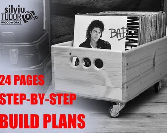 Build a Record Storage Crate PDF DIY Plans | Amazing Handmade LP Turntable Accessory | Fully Downloadable Step-by-step Digital Plans