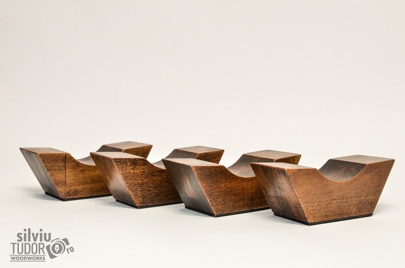 Set of Hifi Audiophile Cable Risers | Wooden Supports for Lifting Power ...