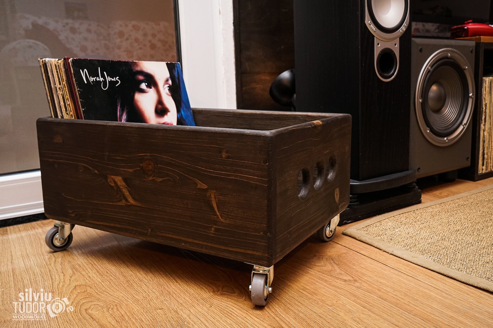 Vinyl Record Storage LP Crate Storage Vinyl Box Wooden Etsy