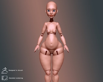 3d model PLUS size bjd doll. STL DIGITAL file ready for 3d printing
