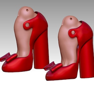 3d model shoes and feet 3cm for BJD doll for 3d printing
