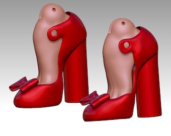 3D-Modell Schuhe & Füße 3 cm für BJD Doll (3D-Druck)