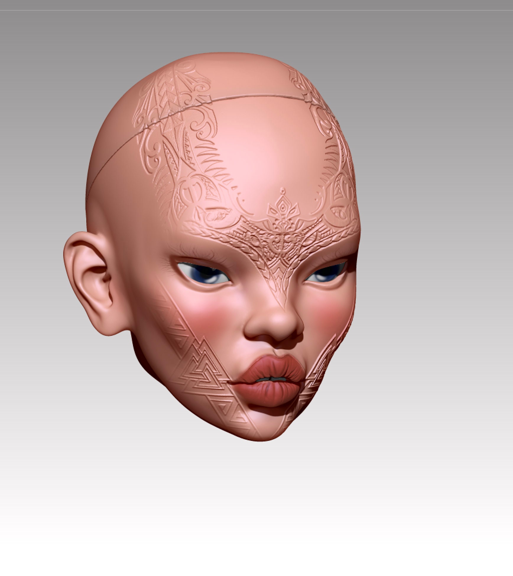 3d Model STL File Head for BJD Doll - Etsy