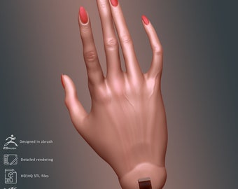 3d model hands STL  File bjd doll for 3d printing