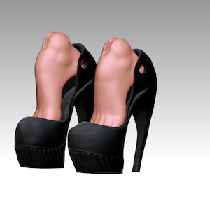 3D Printed High Heels for Dolls | Stylish Platform Heels | Custom Doll Shoes | Designer Footwear for Dolls