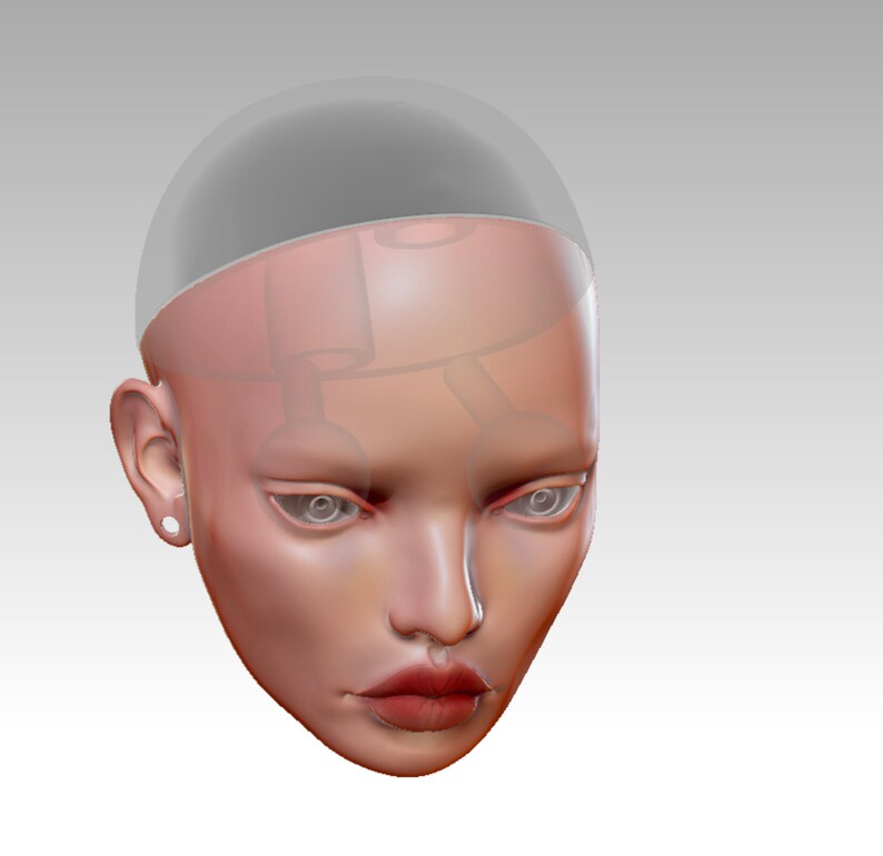 3d Model STL File BJD Doll Head With Cap for 3d Printing - Etsy
