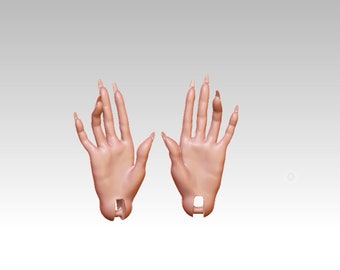 BJD-docka handledsmodell 3D | Utskrivbara STL-filer via PDF-nedladdning