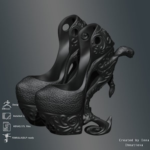 3d mode shoes l for 3d printing  bjd doll