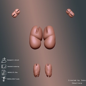 BJD Doll Joints 3D Model: STL File for 3D Printing