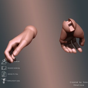 3d model male  bjd hands STL file for 3d printing