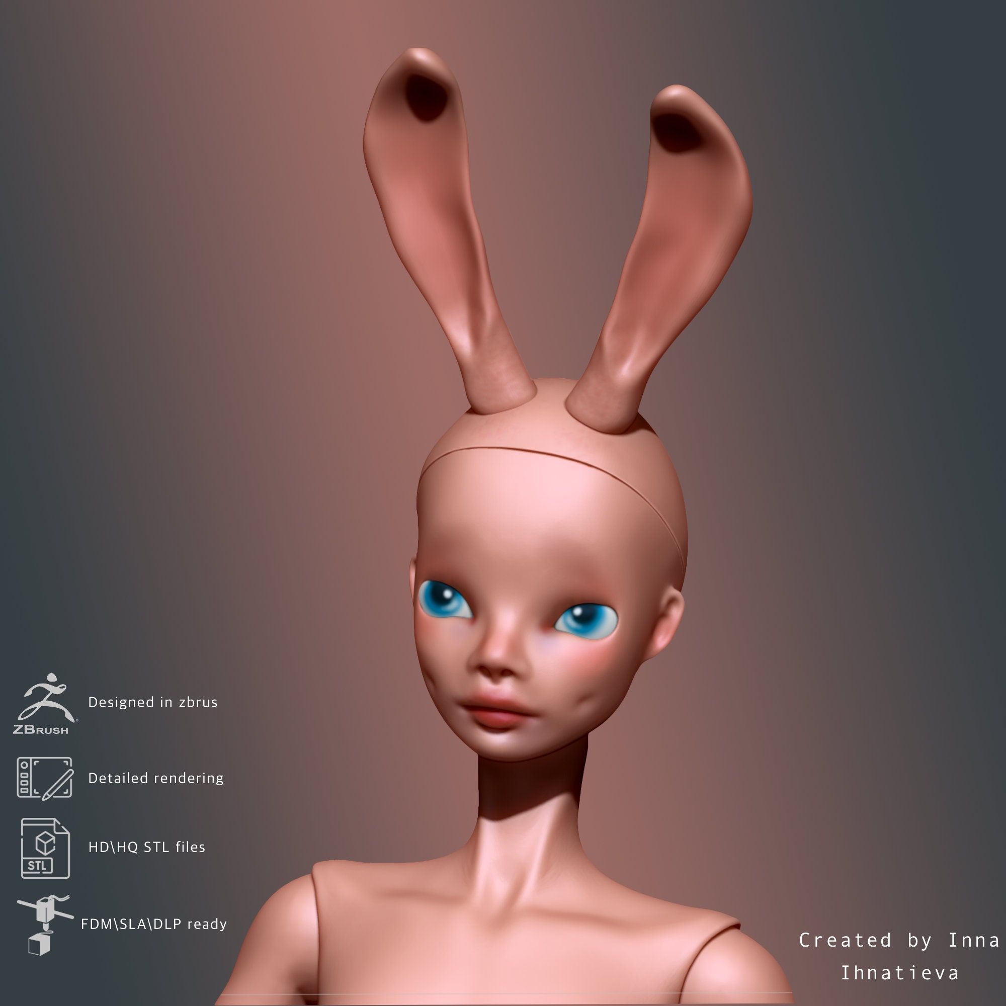 3d model BJD doll STL file Etsy