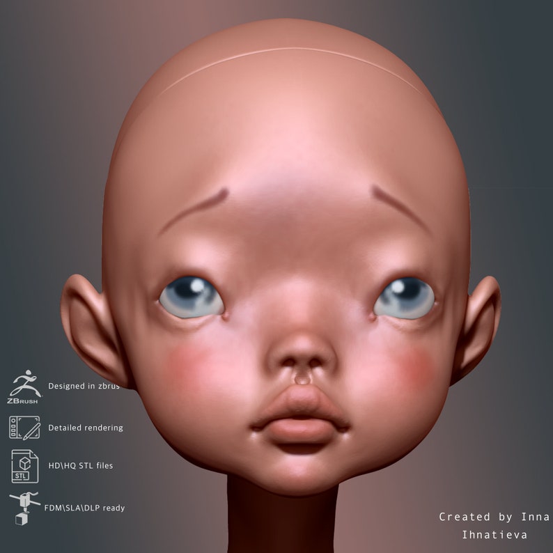 3d Model BJD Doll STL File for 3d Printing Etsy