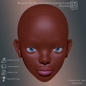 3d Model Head BJD Doll With Cap STL File for 3d Printing - Etsy