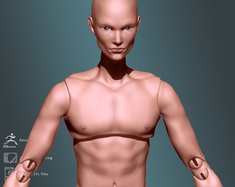 3D-model mannelijke bjd pop STL-bestand voor 3D-printen